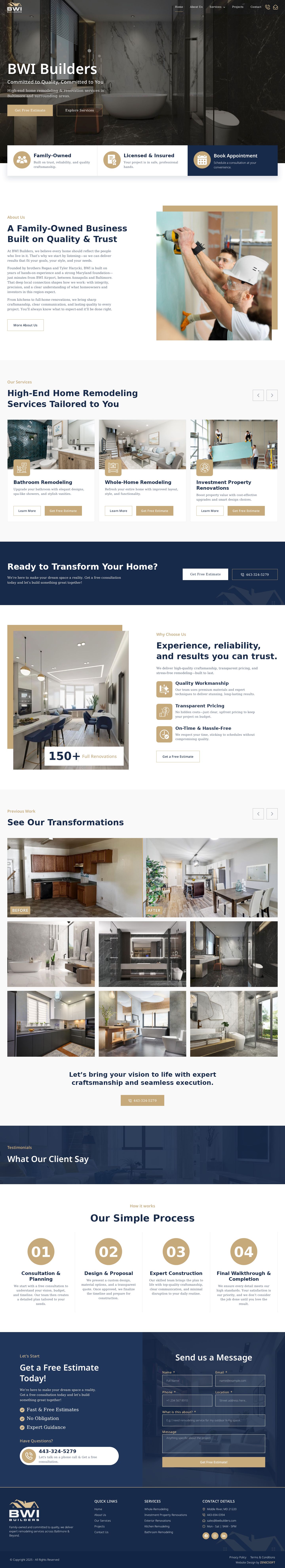 BWI Builders website